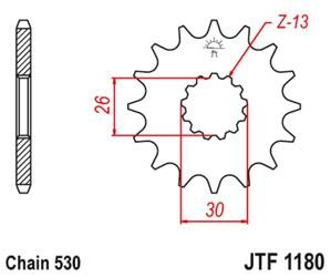 JT Vorderes Ritzel [17 Zähne] TRIUMPH DAYTONA 955/SPRINT ST/SPRINT GT mit Schwingungsdämpfer