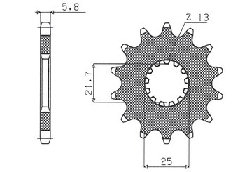 Sunstar Vorderes Kettenrad aus Stahl SUZUKI GS500E 89-93 [16]