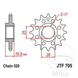 Ritzel vorne JT JTF705.15 (15Z)