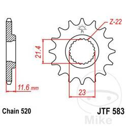 Ritzel vorne JT JTF583.15 (15Z)