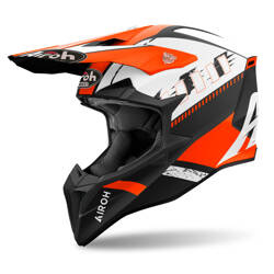 Airoh Wraaap Feel Helm weiß, schwarz, orange / matt