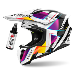 Airoh Twist 3 Rainbow Helm schwarz, weiß, lila / glänzend