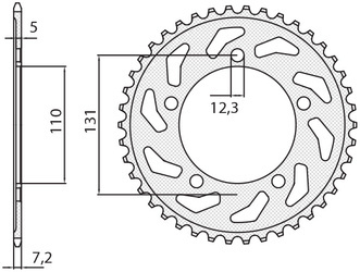 Sunstar Kettenrad aus Stahl BMW S 1000 RR 12-15  [45]