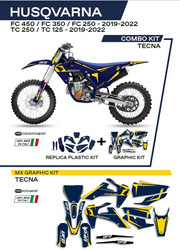 UFO Kunststoffsatz + Furnier HUSQVARNA TC 125/250 19-22 / FC 250/350/450 19-22