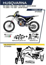 UFO Kunststoffsatz + Furnier HUSQVARNA TC 125/250 19-22 / FC 250/350/450 19-22