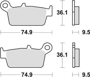 TRW Lucas Bremsbeläge KH131 offroad - Metallic Sinter (EXCISE)