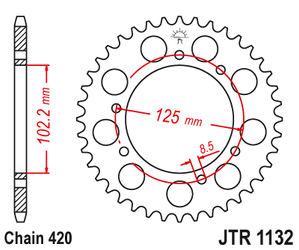 JT Hinteres Ritzel Stahl [59 Zähne] APRILIA RX 50 FACTORY E4 2T LC 18