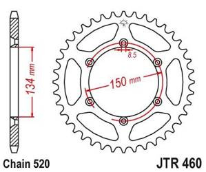 Stahl Kettenrad Hinten JT JTR460.47 ilość zębów 47Z